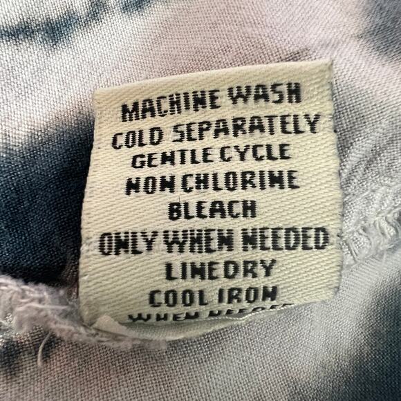 Women's Button Front Tie Dye Shirt Size XL Long Sleeve Ceam & Gray - Picture 9 of 12